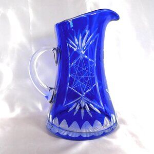Blue Cut to Clear Pitcher # 22436